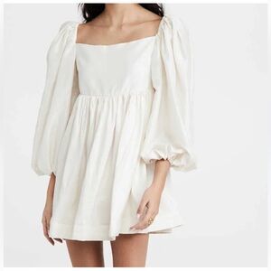 AZEEZA Kamden Puff-Sleeve Mini Dress USA Small